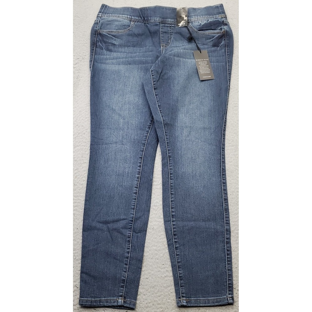 Torrid Lean Skinny Jeans Womens 0R Blue Denim Mid Wash Stretch High Waisted